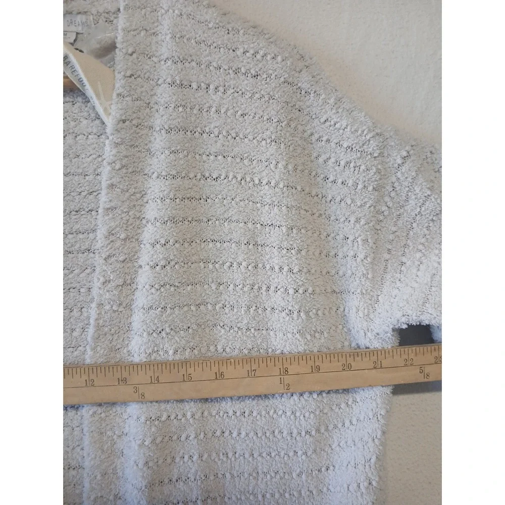 Barefoot dreams cozy chic open front cardigan lounge NWT size M flaw
